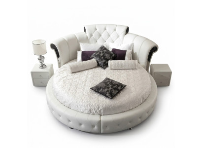 Chesterfield Łóżko luksusowe łóżka Okrągłe designerskie łóżko hotelowe Sypialnia