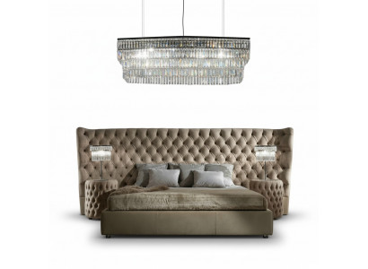 Łóżko Podkładka Luksusowe łóżko podwójne Sleep Pokój Włókienniczy Chesterfield King Size