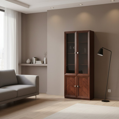 Szafa drewniana Regał Kredens Office Ściana System Półka Meble Szafki