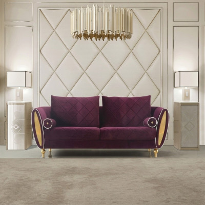 Sofa 3 miejsce do siedzenia Sofy Kanapa Podkładka Ustawić Metal Design Modern Couches