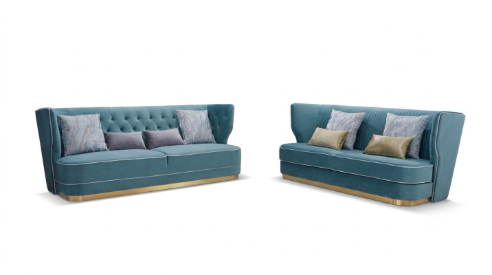 Designerski zestaw sofowy 3+3 miejsce do siedzenia Sofa Podkładka Ustawić Grupa Metal