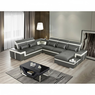 Sofy Sofa U Shape Sofa Podkładka Ustawić Żywy krajobraz Design Narożnikowa kanapa Skóra Nowość