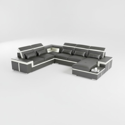 Sofy Sofa U Shape Sofa Podkładka Ustawić Żywy krajobraz Design Narożnikowa kanapa Skóra Nowość