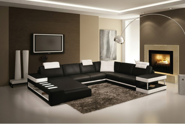 U Shape Sofa Couch Podkładka Ustawić Żywy krajobraz Design Luxury Narożnikowa kanapa