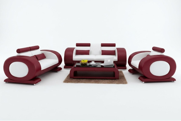 Zestaw sofowy Obcios Set Design Sofy Podkładka Kanapy Skóra 311 miejsce do siedzenia Nowe