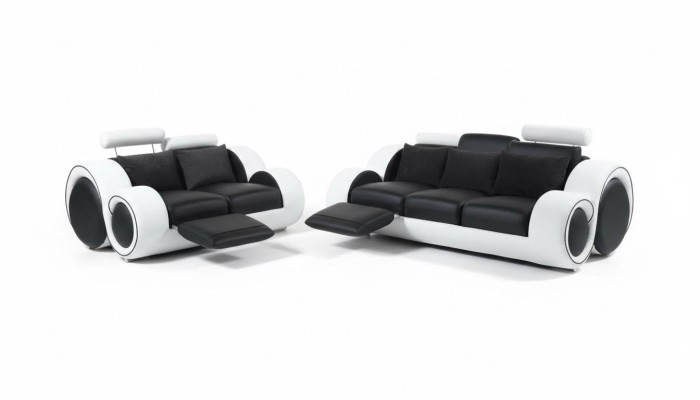 Skórzana sofa Kanapa Zestaw sofowy Nowa 3+2 miejsce do siedzenia Ustawić Design Nowoczesna Sofa