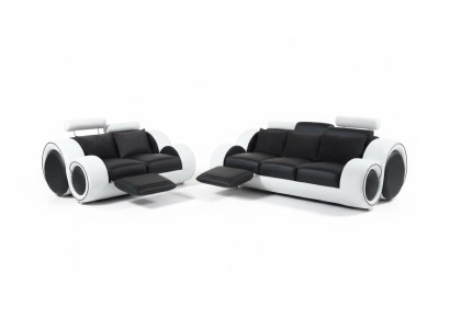 Skórzana sofa Kanapa Zestaw sofowy Nowa 3+2 miejsce do siedzenia Ustawić Design Nowoczesna Sofa