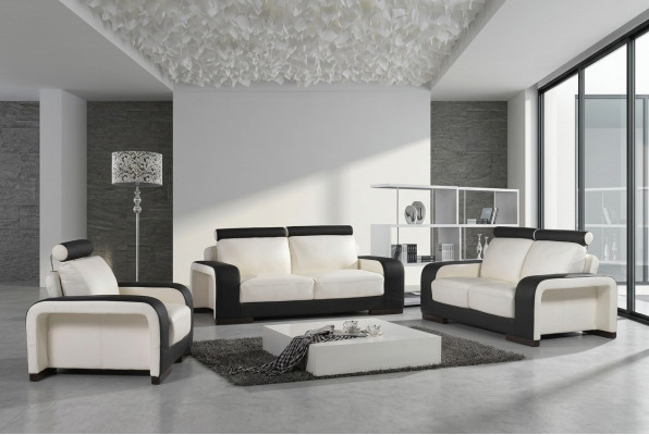 Zestaw sofowy Obcios Set Design Sofy Podkładka Kanapy Skóra 321 miejsce do siedzenia