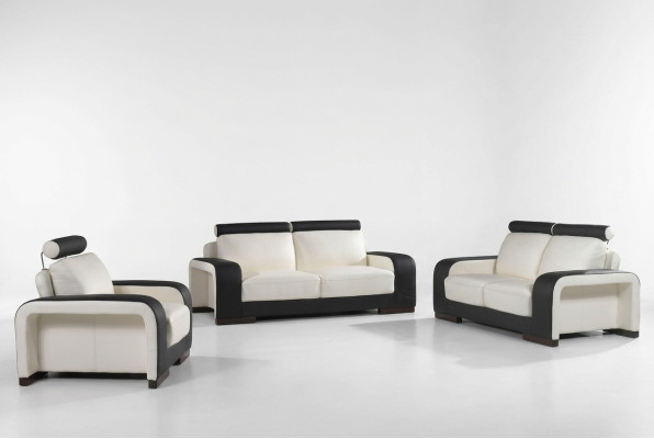 Zestaw sofowy Obcios Set Design Sofy Podkładka Kanapy Skóra 321 miejsce do siedzenia