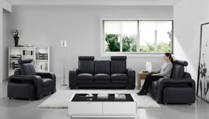 Designerska Sofa Skórzana Kanapa Obcios 3+2+1 miejsce do siedzenia Ustawić Zestaw sofowy Sofa