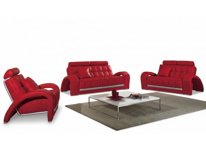 Sofa skórzana Kanapa Zestaw sofowy Nowa 3+2 miejsce do siedzenia Ustawić Design Nowoczesna sofa