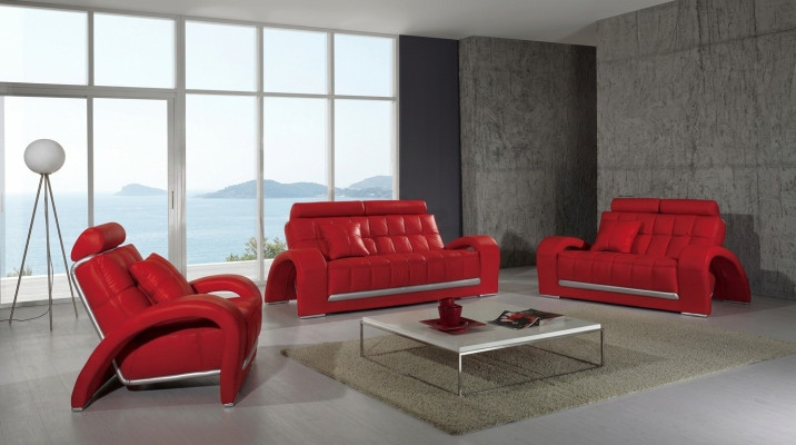 Designerski Zestaw sofowy 3+1+1 miejsce do siedzenia Sofa Kanapa Skóra Ustawić Podkładkę Zestaw
