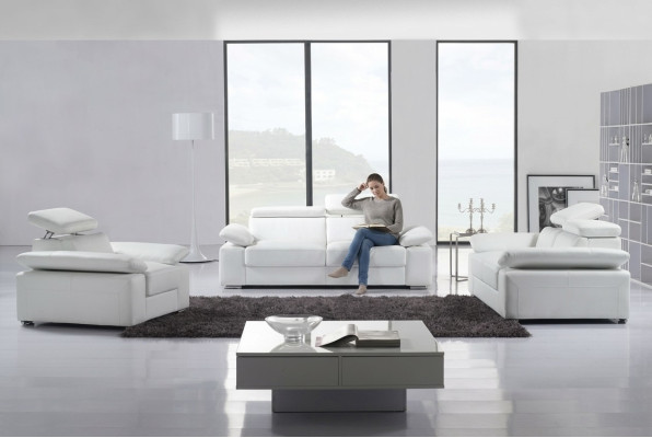 Design Kanapy Sofy Podkładka Skóra 311 miejsce do siedzenia Zestaw sofowy Obcios Set