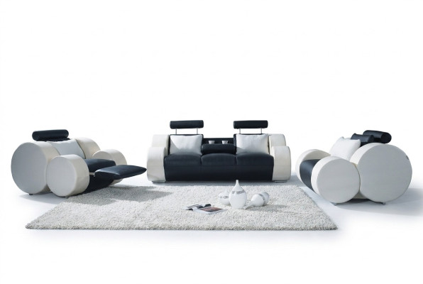 Zestaw sofowy Obcios Set Design Sofy Podkładka Skóra 311 miejsce do siedzenia Leżanki