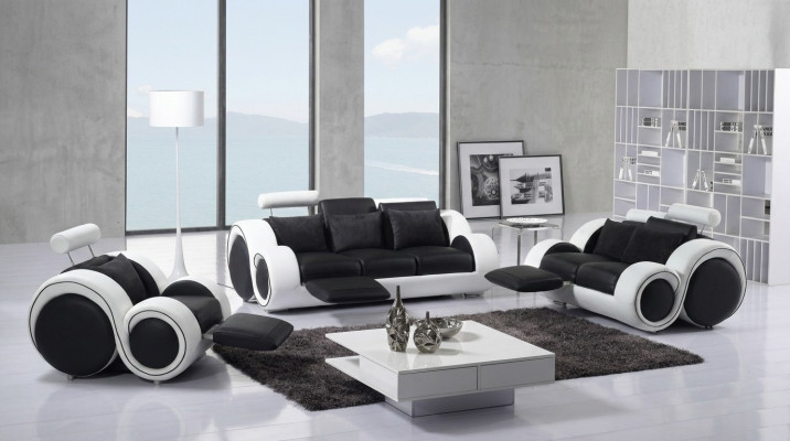Designerski Zestaw sofowy 3+1+1 miejsce do siedzenia Sofa Skóra Couch Ustawić Podkładkę Set