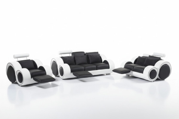 Designerski Zestaw sofowy 3+1+1 miejsce do siedzenia Sofa Skóra Couch Ustawić Podkładkę Set