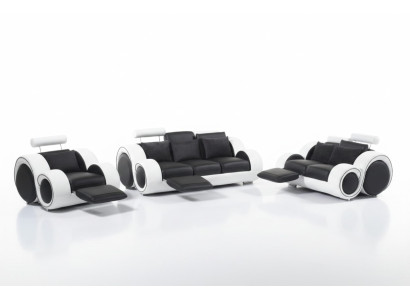 Designerski Zestaw sofowy 3+1+1 miejsce do siedzenia Sofa Skóra Couch Ustawić Podkładkę Set