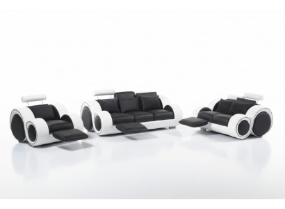 Designerski Zestaw sofowy 3+1+1 miejsce do siedzenia Sofa Skóra Couch Ustawić Podkładkę Set