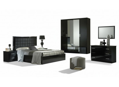 Design Sypialnia 6 szt. Sypialnia Kompletny Zestaw Łóżko Stolik nocny Kredens Nowy