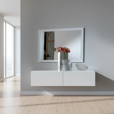 Lustro rama drewniana połysk ścienne Klasyczny designerski Lustro 90x60cm Drewno big xxl