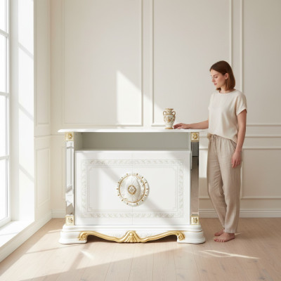 Designerski telewizor RTV Kredens Kredens Side Szafka niska Pokój Półka Luxury Living