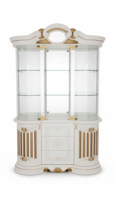 Gablota Drewno Szafa Classic prezentuje salon Drewno Szafki Design Szkło