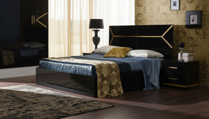 Łóżko w stylu klasycznym Skóra Double Hotel Łóżko Nowoczesne Sypialnia Meble Drewno