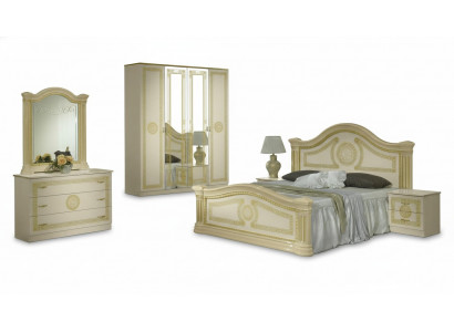 Luksusowa Sypialnia Classic Drewno Łóżko Stolik nocny 6-częściowy design Meble