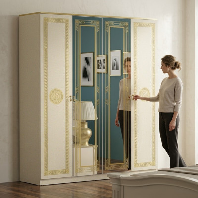 Sukienki Szafa Designerskie Szafy na Wysoki Połysk Meble Living Meble Drewno Nowe
