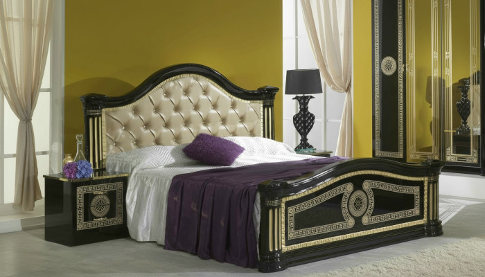 Łóżko skórzane Chesterfield Łóżko tapicerowane Sypialnia łóżko podwójne łóżko 180x200cm