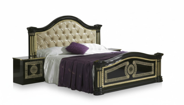 Łóżko skórzane Chesterfield Łóżko tapicerowane Sypialnia łóżko podwójne łóżko 180x200cm