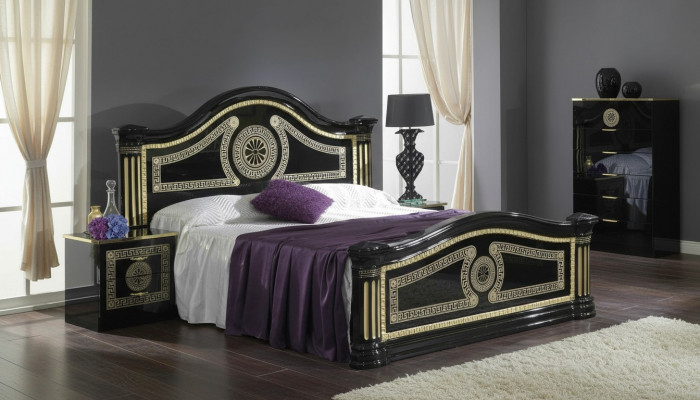 Łóżko Podkładka Design Luxury Drewno Double Hotel łóżko małżeńskie Sleep Pokój Włókienniczy Gold