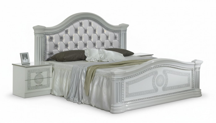 Klasa Sypialnia Zestaw 3szt. Łóżko Podwójne łóżko 2x Stolik nocny Chesterfield