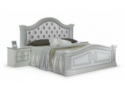 Klasa Sypialnia Zestaw 3szt. Łóżko Podwójne łóżko 2x Stolik nocny Chesterfield