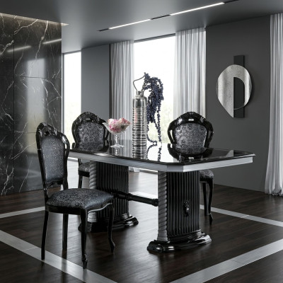 Klasyczny Stół obiadowy salon stoły Włoskie Meble Drewno Tabela 185/230cm