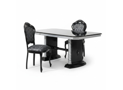 Klasyczny Stół obiadowy salon stoły Włoskie Meble Drewno Tabela 185/230cm