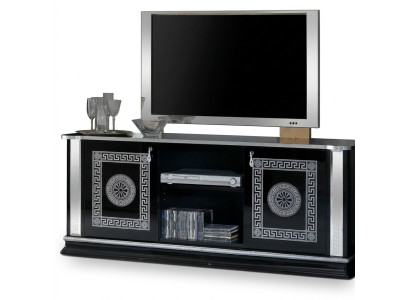 Czarny TV Tabela RTV Szafa Lowboard Meble Stolik RTV Design Szafka RTV
