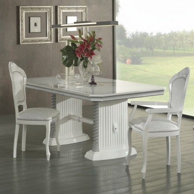 Stół obiadowy Tabela jadalnia Salon Drewno Design stoły Meble Włoskie Nowość