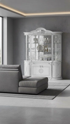 Gablota Drewno Szafa Classic prezentuje salon Drewno Szafki Design Szkło