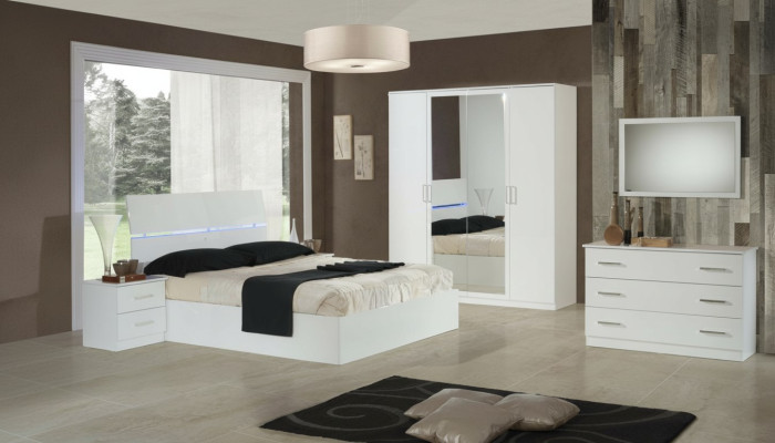 Klasyczna Sypialnia Łóżko Hotel Double Włókienniczy łóżko Podkładka Made in Italy