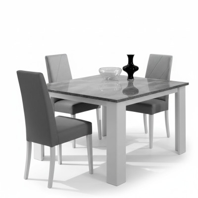 Design Stół obiadowy Square Modern Table jadalnia Drewno stoły