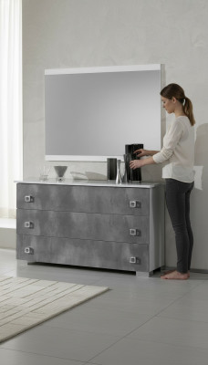 stoły Konsole Tablica Side Board Sleep Pokój Drewno Lustro + Kredens Komody
