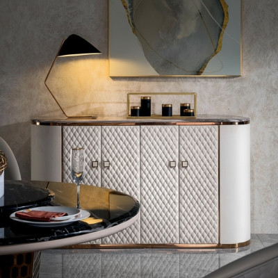 Kredens Szafa Boczna Niska Deska Komody Designer Elegancki Luksus
