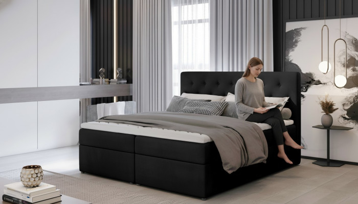 Łóżko Podkładka Design Luksusowe łóżko hotelowe Małżeństwo 180x200cm Sleep Pokój Materiał