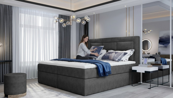 Włókienniczy Design Łóżko Double bed Luxury Marriage Modern Hotel Frame Sleep