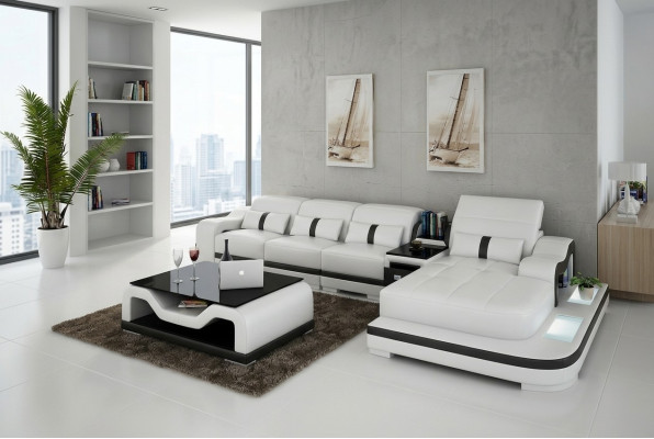 Narożnikowa kanapa Materiał LForm funkcji łóżka Couch Design Podkładka Włókienniczy Skóra Narożnik