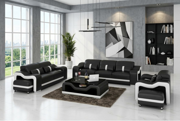 Zestaw sofowy 3+1 miejsce do siedzenia Design Couch Podkładka Sofy Modern Ustawić Grupa