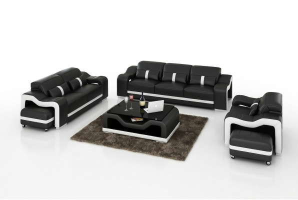 Zestaw sofowy 3+1 miejsce do siedzenia Design Couch Podkładka Sofy Modern Ustawić Grupa