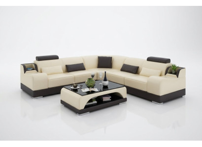 Narożnik kanapa Podkładka Żywy krajobraz Narożnik Ustawić Narożnik Skóra Sofa Szara