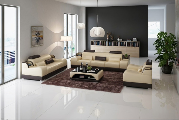 Designerski Zestaw sofowy 321 miejsce do siedzenia Sofa Kanapa Skóra Ustawić Podkładkę Zestaw
